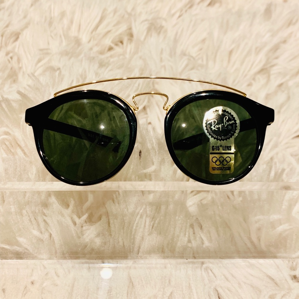 Vintage RAY-BAN GATSBY STYLE BLACK SUNGLASSES